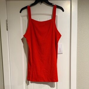 Red Sleeveless Women's Maternity Tank Top